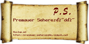 Premauer Seherezádé névjegykártya